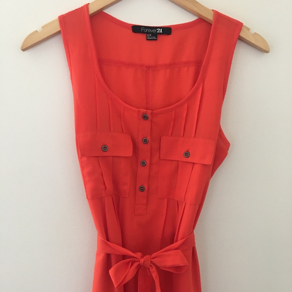Orange Sleeveless Maxi Dress - Picture 5 of 10
